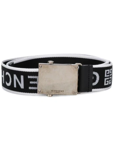 Givenchy Black & White Logo Tape Belt