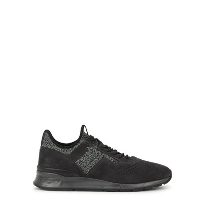 Tod's Charcoal Suede Trainers In Black And Grey