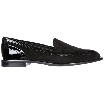 Tod's Women's Suede Loafers Moccasins In Black