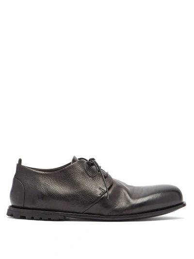 Marsèll Carrottola Grained-leather Derby Shoes In Black
