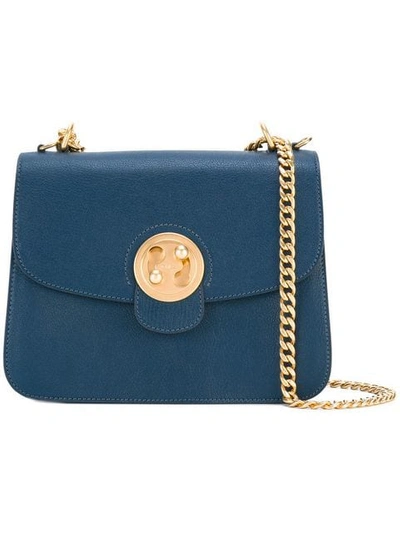 Chloé Milie Medium Turn-lock Chain Shoulder Bag In Blue