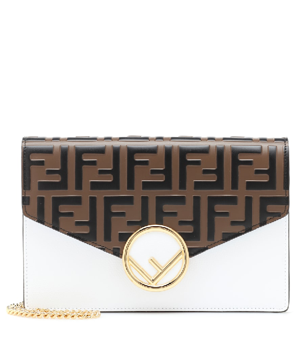 fendi wallet on chain leather shoulder bag