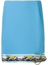 Emilio Pucci Contrast Hemline Mini Skirt - Blue