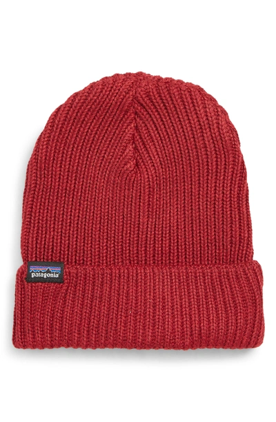Patagonia 'fisherman' Beanie - Red In Oxide Red