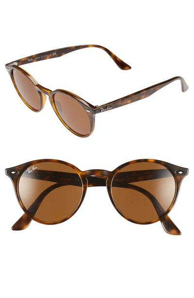 Ray Ban Highstreet 51mm Round Sunglasses - Dark Havana