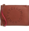 Stella Mccartney Alter Faux Nappa Leather Wristlet Clutch - Brown In Pecan