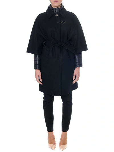 Fay Black Double Layer Cashmere Coat