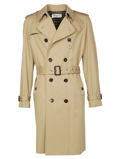 Saint Laurent Trench Coat In Sable