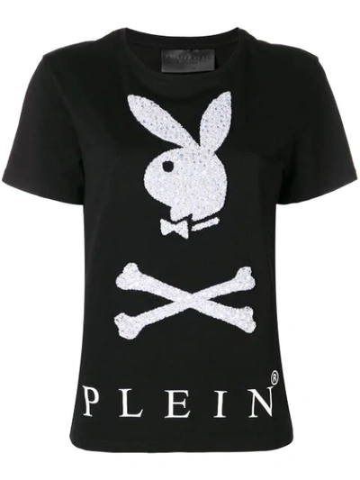 Philipp Plein X Playboy Bunny T-shirt In Black