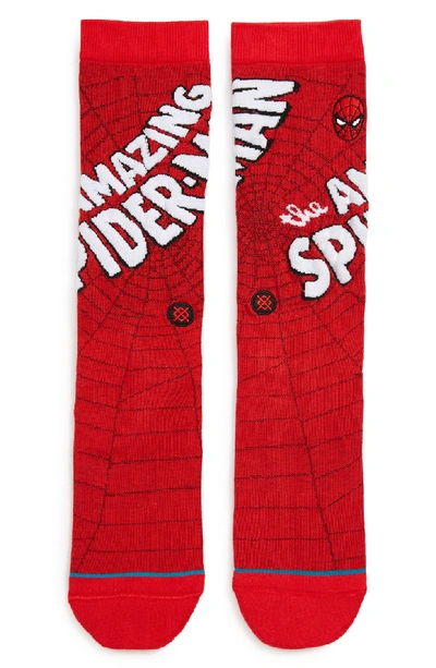 Stance NEW Men's Amazing Spiderman Socks Red BNWT 