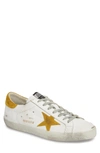 Golden Goose 'superstar' Sneaker In White-mustard Star