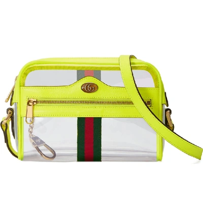 Gucci Ophidia Transparent Convertible Bag - Yellow In Lime Fluorescent/ Yellow