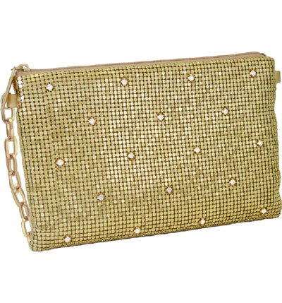 Whiting & Davis Crystal Belt Bag - Metallic In Gold