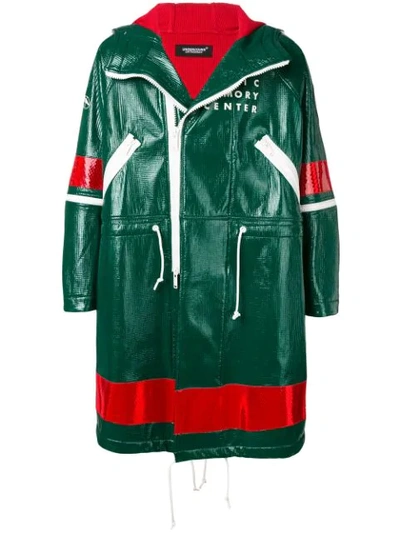 Undercover Colour Blocked Parka In Green