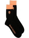 Alexander Mcqueen Skull Socks In Black