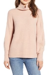 French Connection Urban Flossy Cowl Neck Sweater In Cinder Rose