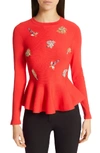 Ted Baker Tynna Embellished Sweater In Red