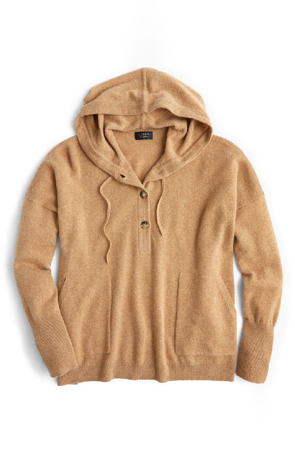 camel cashmere hoodie