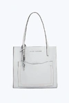 Marc Jacobs Medium The Grind Gray Leather Tote Bag In Grey