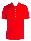 Thom Browne Short-sleeve Relaxed-fit Cotton Polo In Red