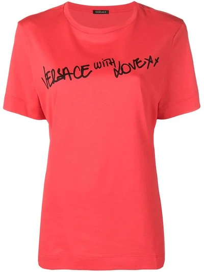 Versace T-shirt T-shirt Women  In Red