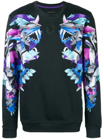 Frankie Morello Robot Beast Printed Sweatshirt - Black