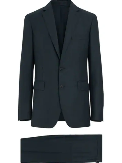 Burberry Slim Fit Wool Mohair Silk Suit In Blue