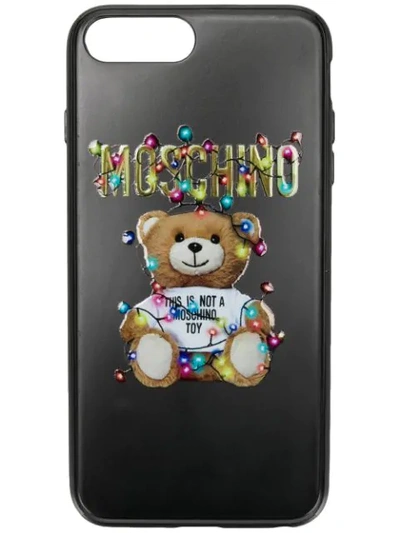 Moschino Toy Print Iphone Case In Black