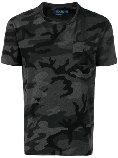 Polo Ralph Lauren Camouflage Logo Pocket T-shirt In Grey