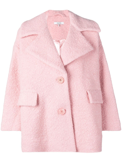 Ganni Oversized Jacket In Silver Pink | ModeSens