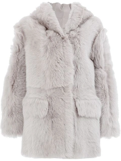 Blancha Hooded Loose Jacket - Grey