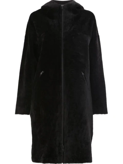 32 Paradis Sprung Frères High Neck Coat In Black