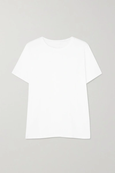 Handvaerk Pima Cotton-jersey T-shirt In White