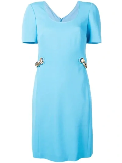 Emilio Pucci Chain Detail Mini Dress In Blue