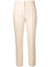 Emilio Pucci Cropped Wool-blend Tailored Trousers In Neutrals