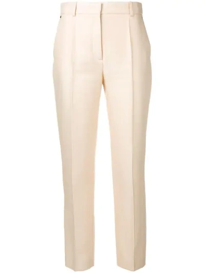 Emilio Pucci Cropped Wool-blend Tailored Trousers In Neutrals