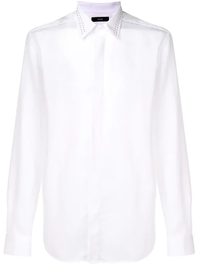 Diesel Stud-embellished Shirt In White