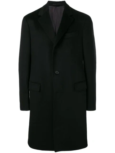 Ferragamo Cashmere Overcoat In Black