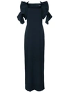 Badgley Mischka Ruffle-detail Maxi Dress - Black
