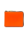 Comme Des Garçons Orange Zipped Wallet In 110 - Orange