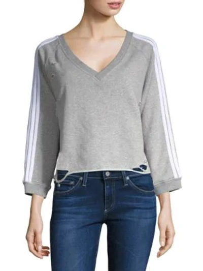 Generation Love Sharyn Stripe Sweatshirt In Grey White