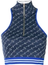 Stella Mccartney Logo Printed Tank Top In Blue