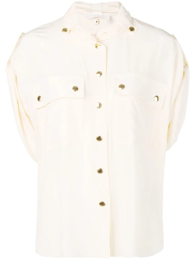 Chloé Buttoned Loose Shirt - Neutrals