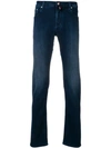 Jacob Cohen Faded Slim-fit Jeans In Blue