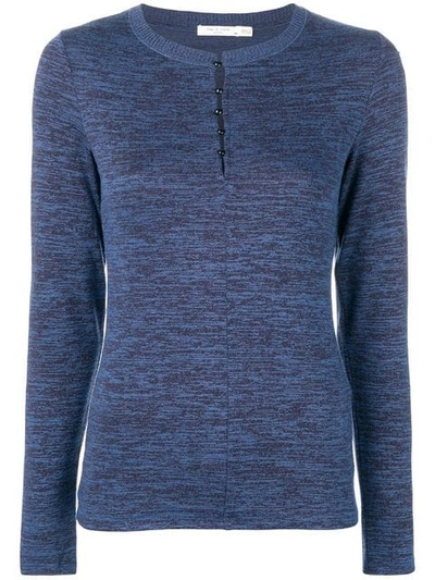 Rag & Bone Bowery Stretch Button-front Sweater In Blue