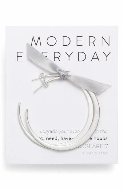 Dogeared Modern Everyday Have To Have Hoop Earrings In Silver