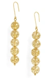 Madewell Ball Drop Earrings In Gold Glitter