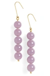 Madewell Ball Drop Earrings In Wisteria Dove