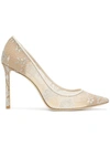 Jimmy Choo Romy Lace Pumps - Neutrals