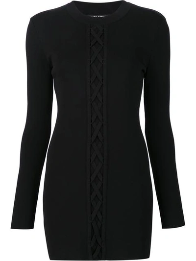 Neil Barrett Cable Knitted Dress - Black